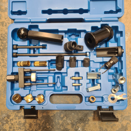 Diesel Injector Puller Removal Kit with Seal Installer Tools - Audi, SEAT, Skoda, VAG, VW etc