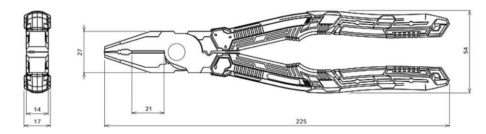 PZ78 Warren & Brown Multi-Purpose 225mm Screw Removal Pliers
