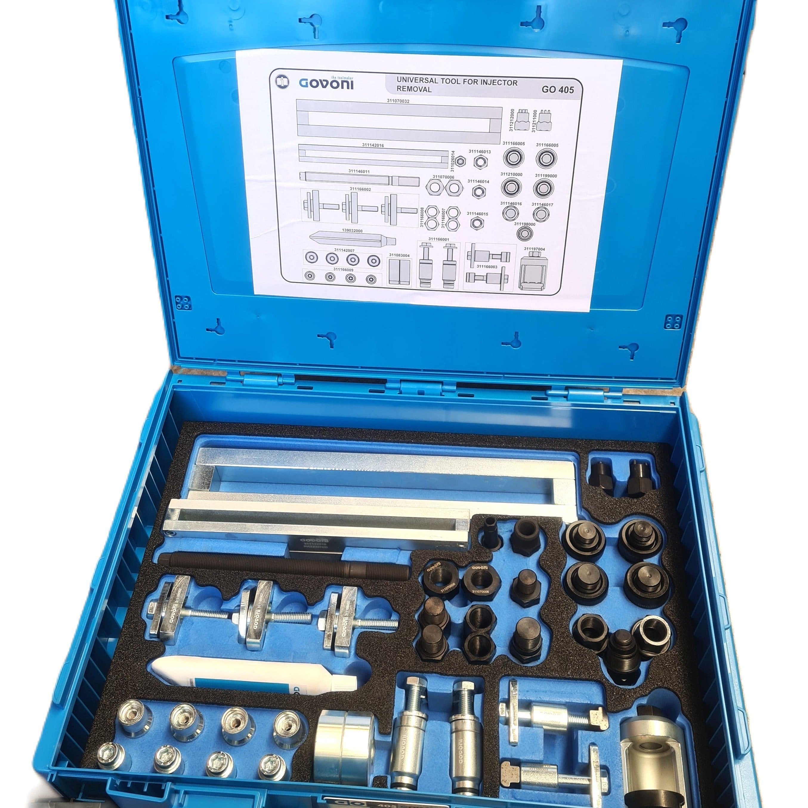 Specialist Tools AU Automotive Diesel Injector Extraction tools Diesel Injector Puller Kit – Ultimate Master Kit for Seized Injectors - Govoni Italian Quality