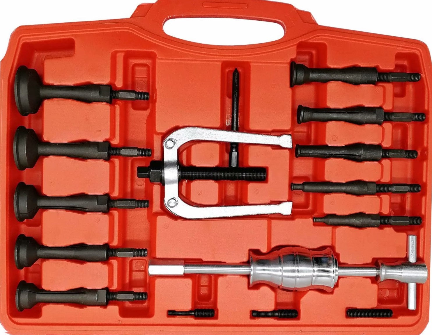 Blind Pilot Inner Bearing Puller and Slide Hammer Set with U-Shaped Bearing Puller 16pc - Specialist Tools Australia