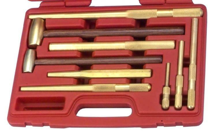 Non-Sparking Punches & Hammers Set Heavy Duty 9pc - Specialist Tools Australia
