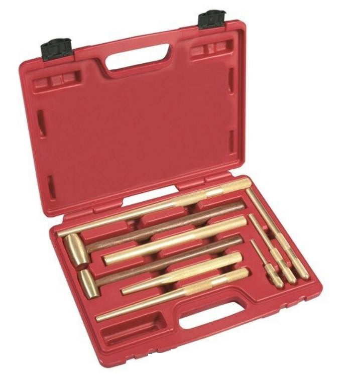 Non-Sparking Punches & Hammers Set Heavy Duty 9pc - Specialist Tools Australia