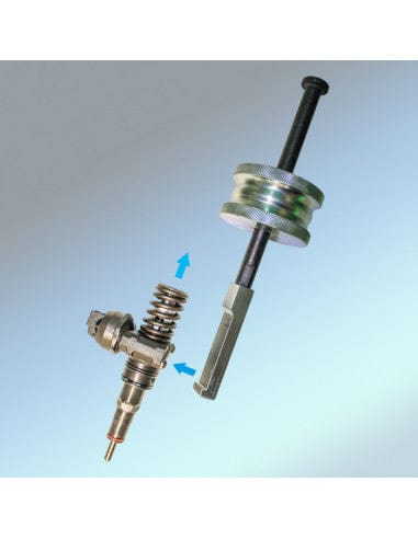 Specialist Tools AU Automotive Diesel Injector Removal Slide Hammer with Injector connectors for Denso, Bosch, Siemens