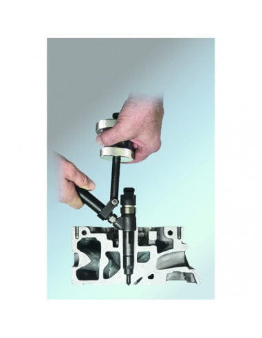 Specialist Tools AU Automotive Diesel Injector Removal Slide Hammer with Injector connectors for Denso, Bosch, Siemens