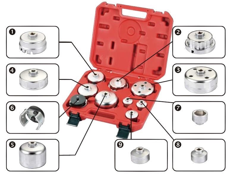 Specialist Tools AU Automotive Diesel Crankshaft Oil Seals & Engine Oil Tools Heavy Duty Oil Filter Cup Socket Set for professional use - AU Stock