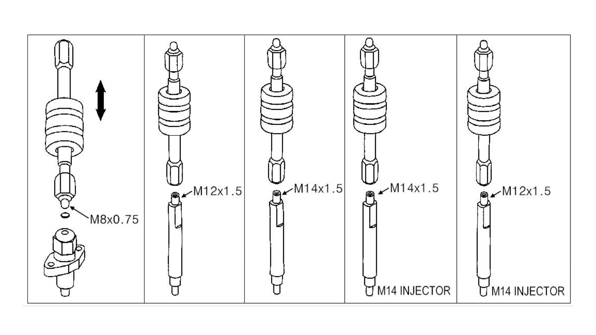 Specialist Tools AU Automotive Diesel Injector Extraction tools Diesel Injector Puller For Conventional Mechanical Injectors - Suits Bosch, Denso etc
