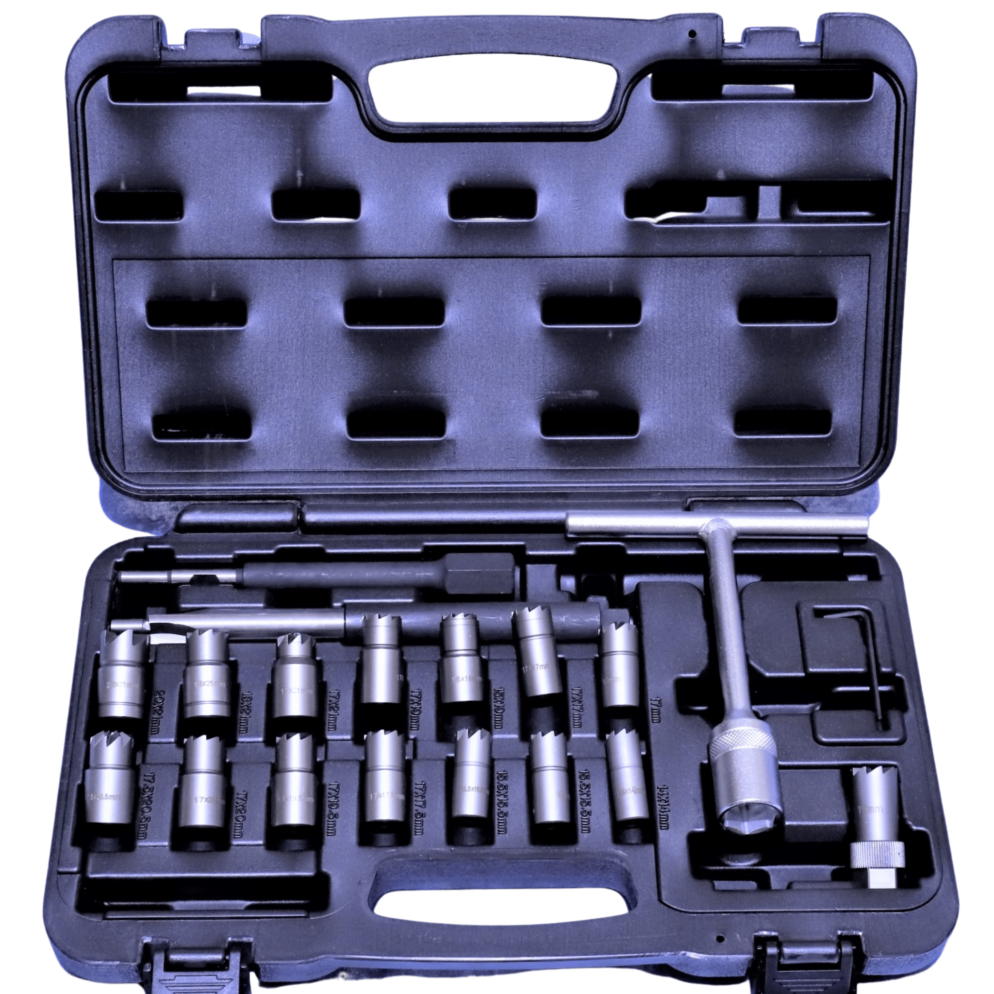 Specialist Tools AU Automotive Diesel Seat Cutters and Injector Cleaning Tools Diesel Injector Nozzle & Seat Cleaner (19 Pcs Set ) Denso, Delphi & Bosch