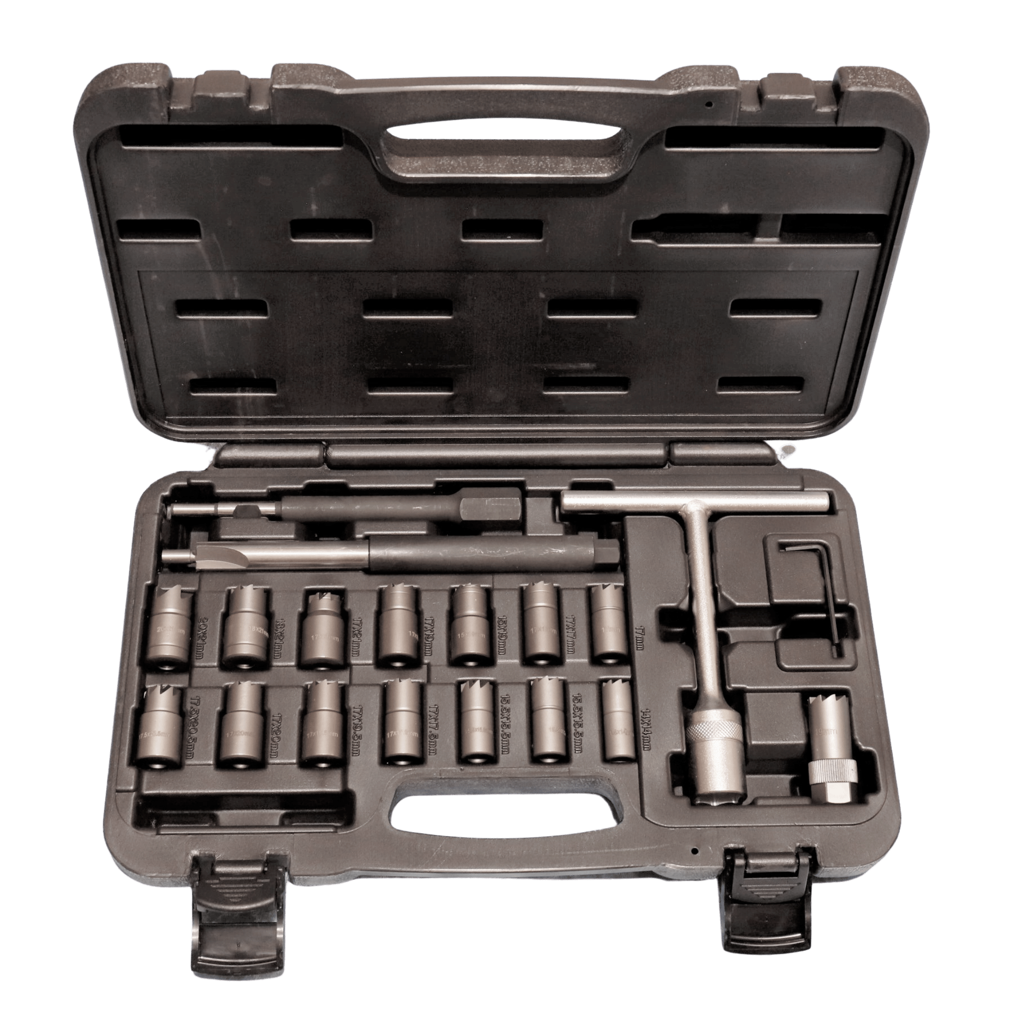 Specialist Tools AU Automotive Diesel Seat Cutters and Injector Cleaning Tools Diesel Injector Nozzle & Seat Cleaner (19 Pcs Set ) Denso, Delphi & Bosch